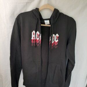 New Small AC/DC Logo Black Zip Hoodie